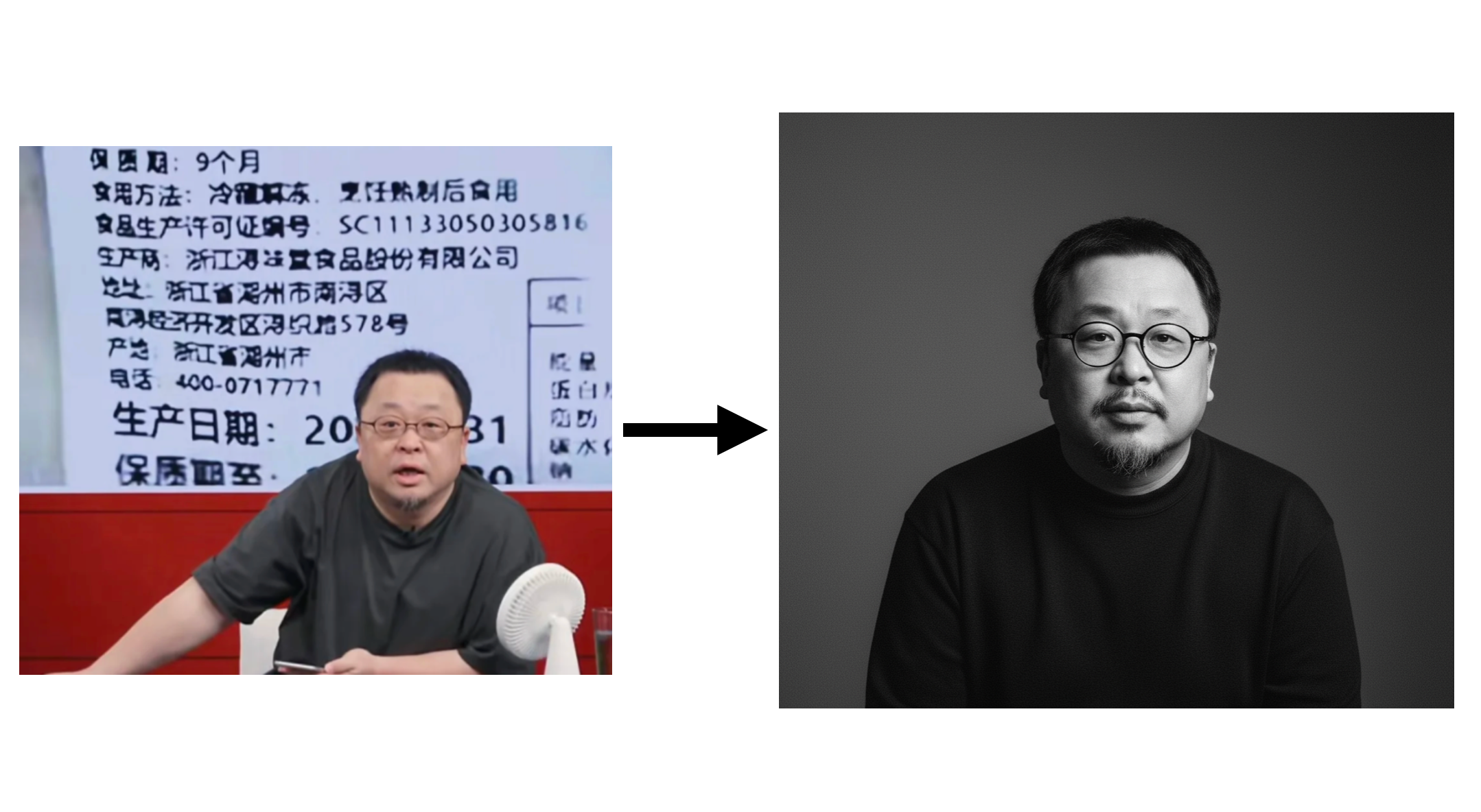 黑白高级感人像生成