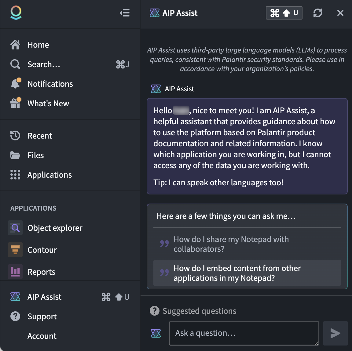 AIP Sidebar overview screenshot