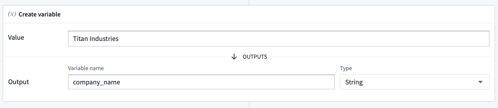 Create variable 区域 block。