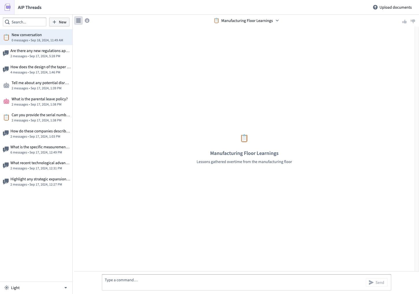 已选择一个 chatbot。