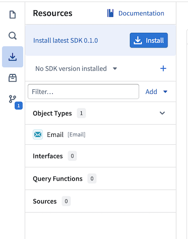 从 TypeScript 代码仓库安装你的 Ontology SDK 的提示。