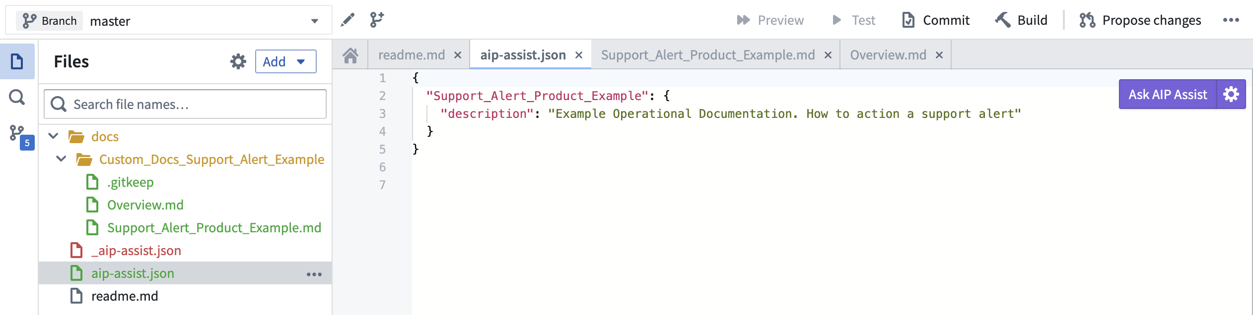Opt-in to ingesting it to AIP Assist.