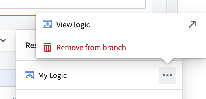 Remove from branch 按钮